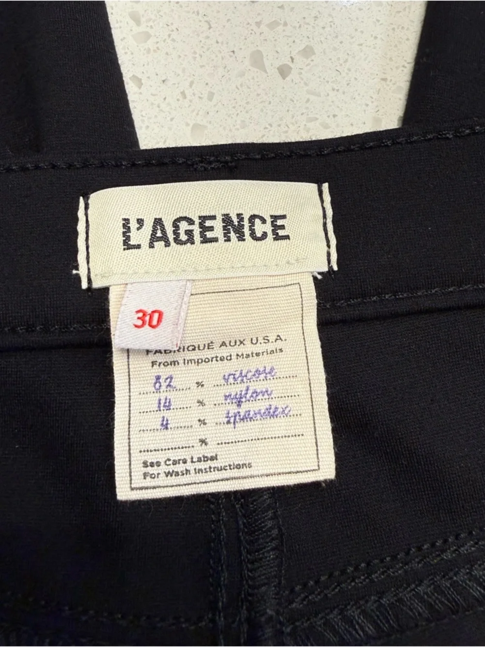 L’Agence Clayton High Rise Wide Leg Ponte Pants Black Size 30 - Picture 2 of 13